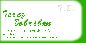 terez dobriban business card