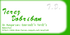 terez dobriban business card